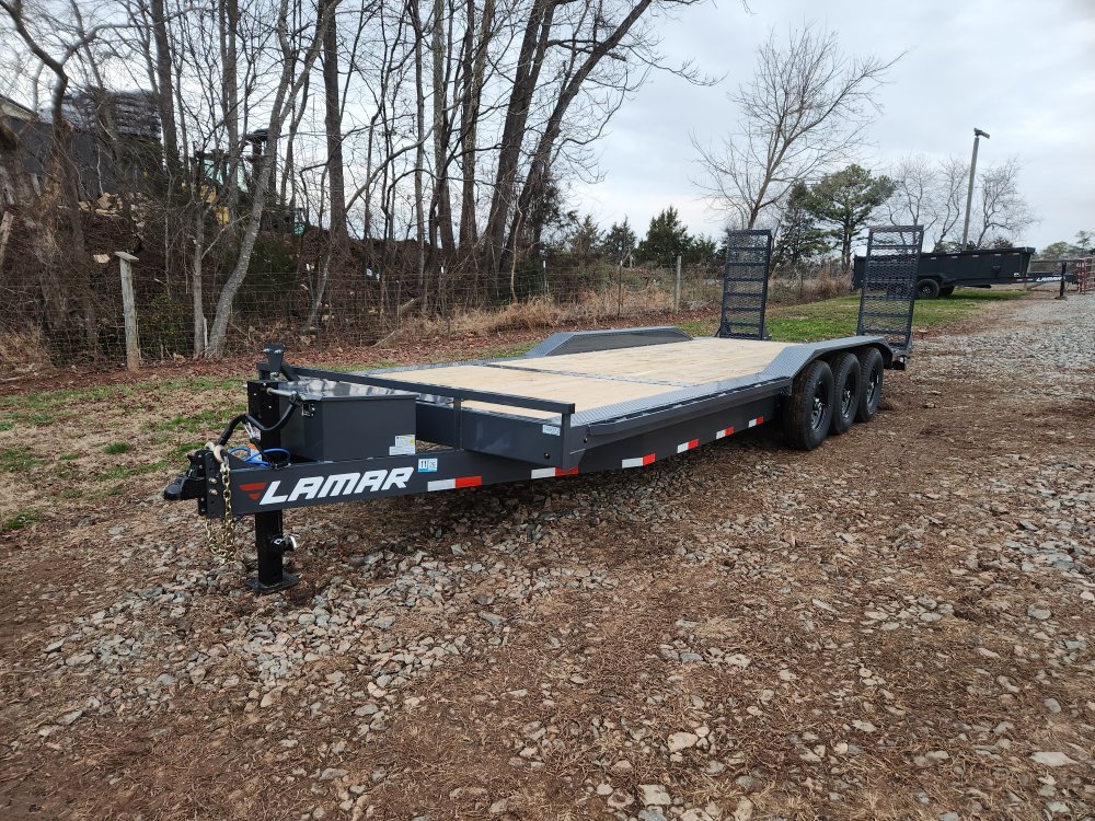 2026 Lamar Trailers 102x24 21k Equipment Hauler w/ Toolbox, Winch Plate and Stand-Up Ramps