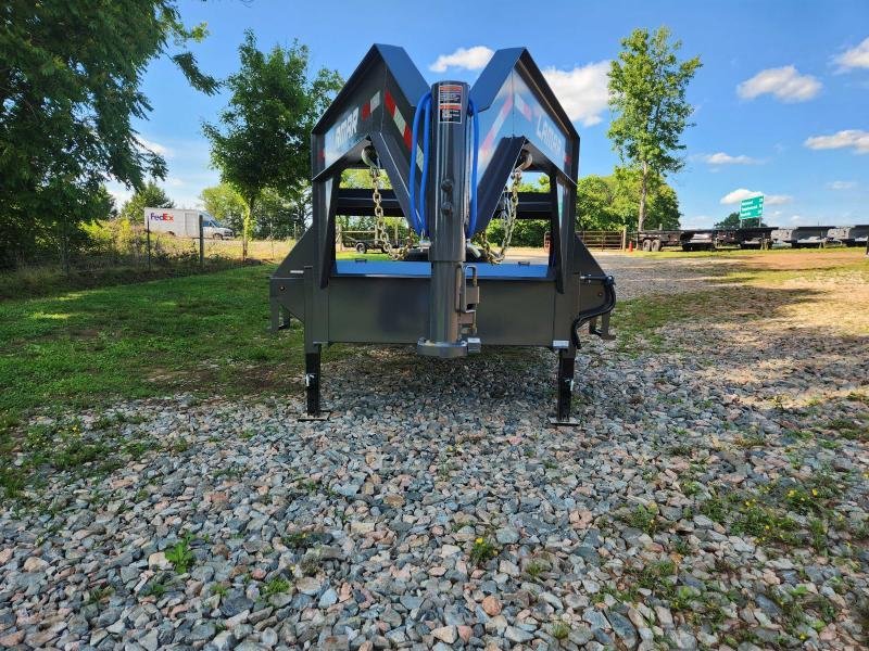 2025 Lamar Trailers 102x25 14k Gooseneck Deckover w/ Winch Plate, D Rings and Flip-Over Ramps