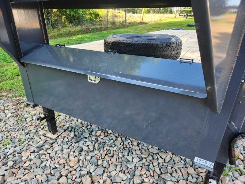 2025 Lamar Trailers 102x25 14k Gooseneck Deckover w/ Winch Plate, D Rings and Flip-Over Ramps