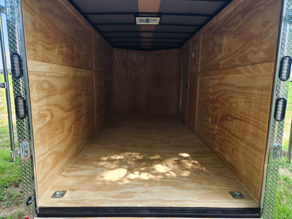 2025 Rock Solid Cargo 7x16 7k Enclosed w/ Ladder Rack, 7' Interior, Polycore Upgrade and Semi-Screwl