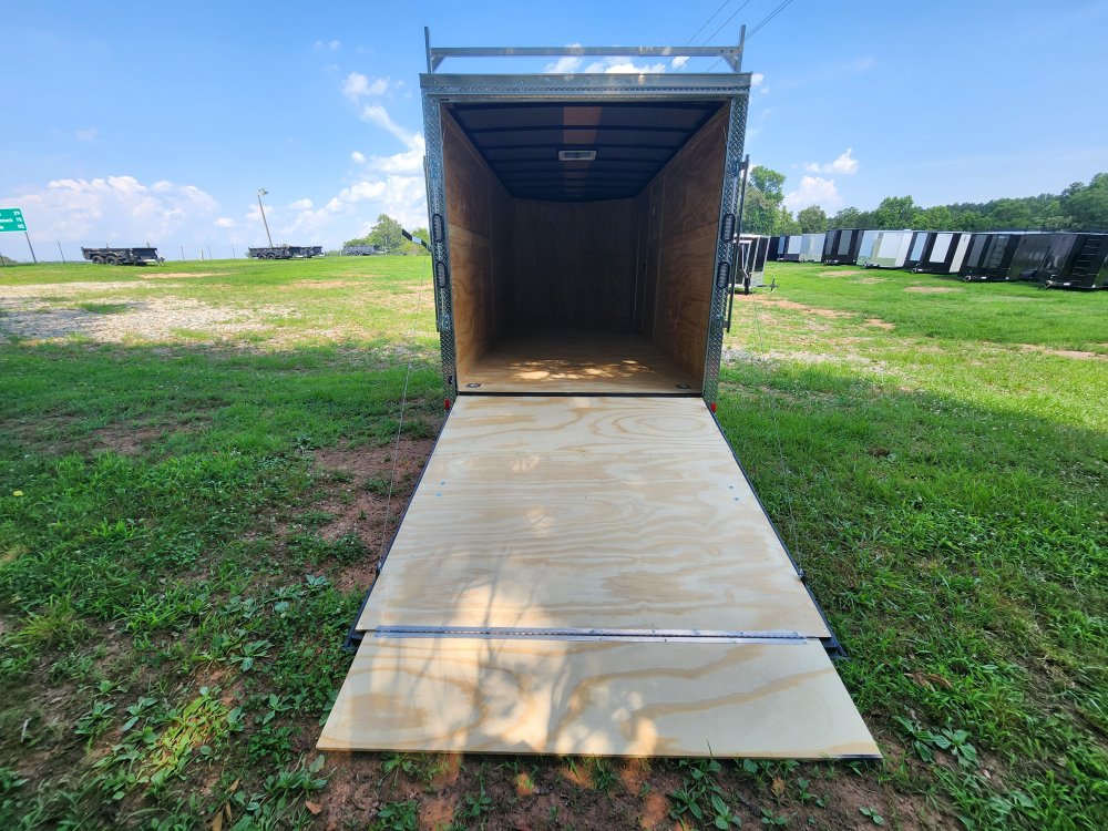 2025 Rock Solid Cargo 7x16 7k Enclosed w/ Ladder Rack, 7' Interior, Polycore Upgrade and Semi-Screwl