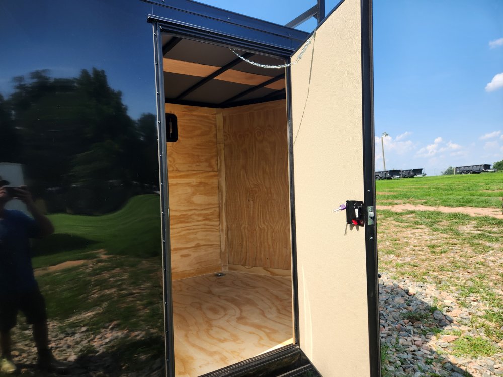 2025 Rock Solid Cargo 7x16 7k Enclosed w/ Ladder Rack, 7' Interior, Blackout Package, Polycore Upgra