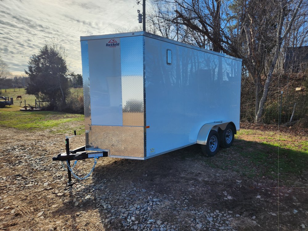 2026 Rock Solid Cargo 7X14 7K Enclosed w/ 7' Interior, Polycore Upgrade, Semi-Screwless Upgrade and