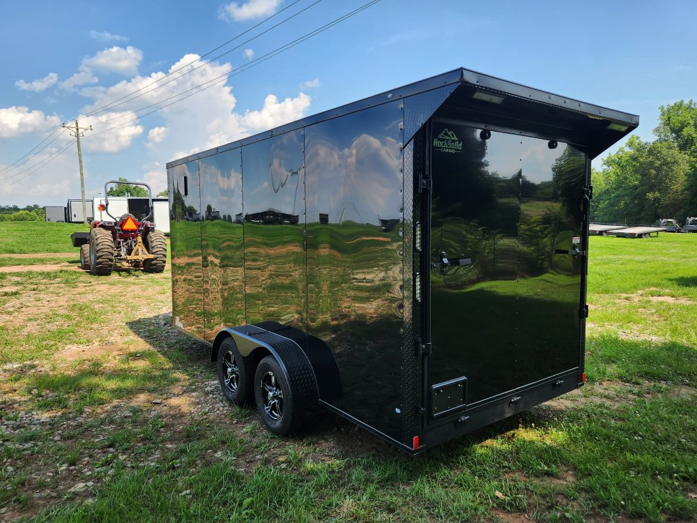 2026 Rock Solid Cargo 7x16 7k Enclosed w/ Blackout Special Package, (.080) Polycore Metal Upgrade an