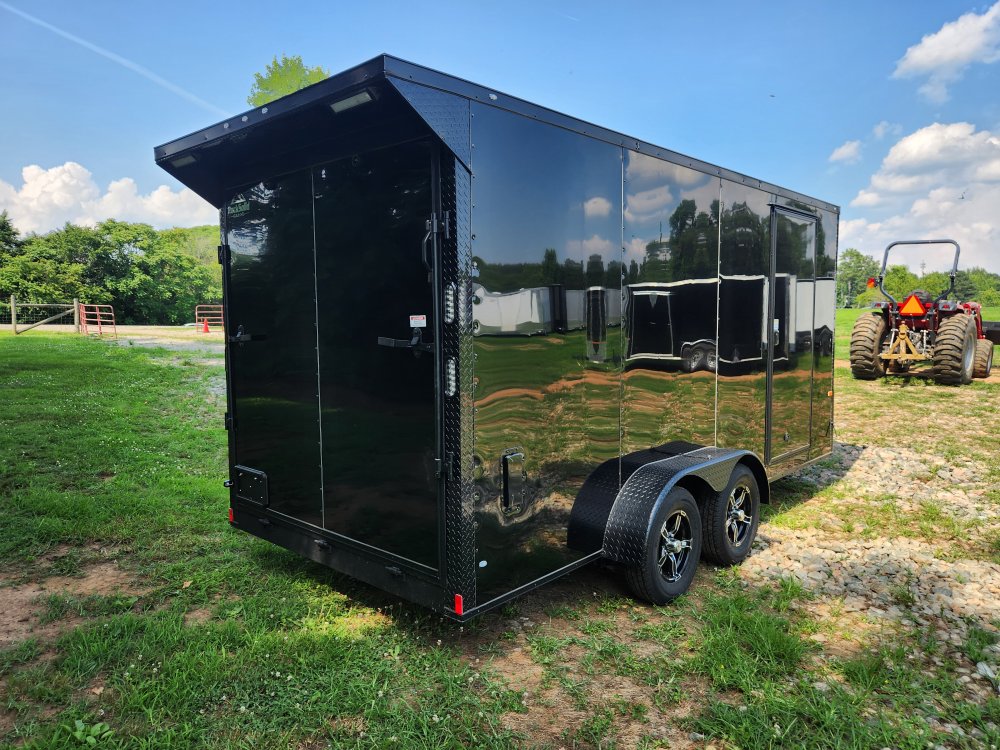 2026 Rock Solid Cargo 7x16 7k Enclosed w/ Blackout Special Package, (.080) Polycore Metal Upgrade an