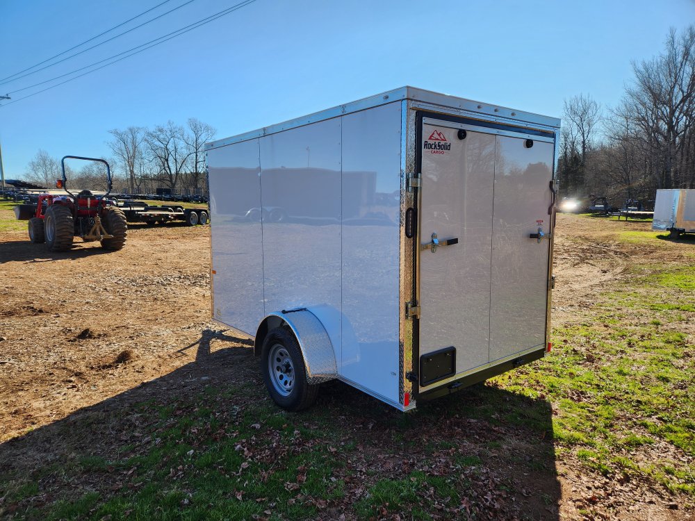 2026 Rock Solid Cargo 6 x 10 Single Axle Enclosed w/ Polycore Metal Upgrade and Semi-Screwless Upgra