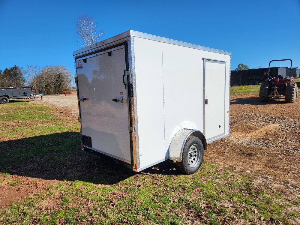 2026 Rock Solid Cargo 6 x 10 Single Axle Enclosed w/ Polycore Metal Upgrade and Semi-Screwless Upgra