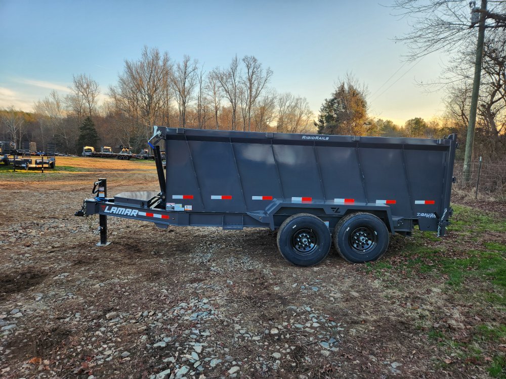 2026 Lamar 7x14 14k Telescopic Dump w/ Upgraded Tires and 48" Sides