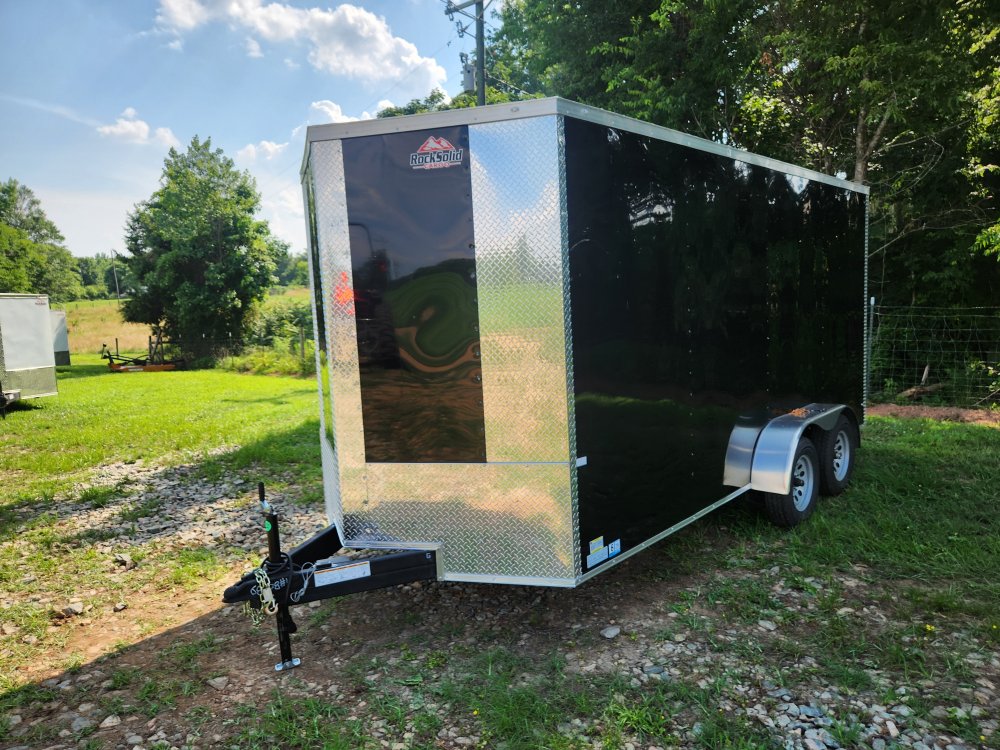 2026 Rock Solid Cargo 7x16 7k Enclosed w/ Polycore Upgrade, Semi-Screwless Upgrade and 7' Interior