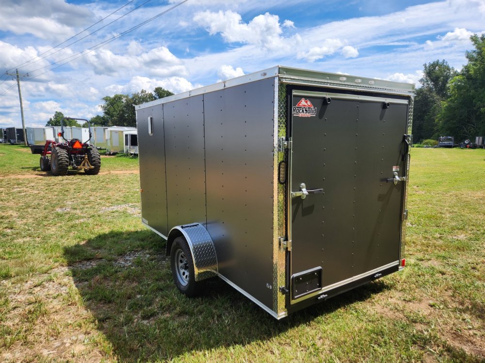 2026 Rock Solid Cargo 6X12 Single Axle Enclosed w/ Polycore Upgrade and Side Vents