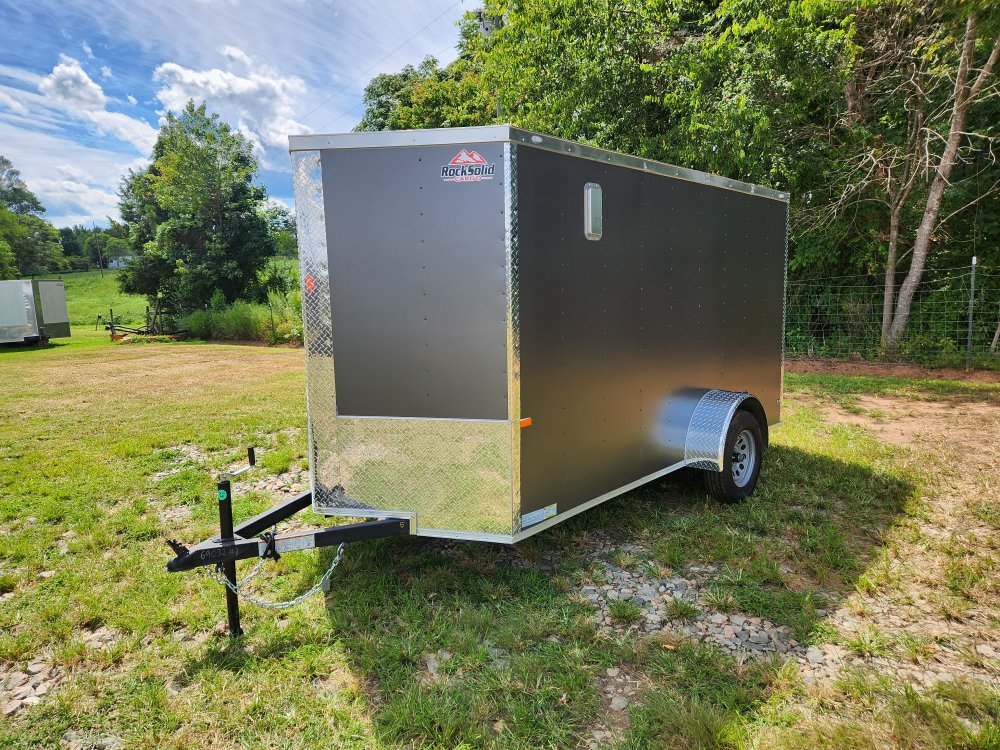 2026 Rock Solid Cargo 6X12 Single Axle Enclosed w/ Polycore Upgrade and Side Vents