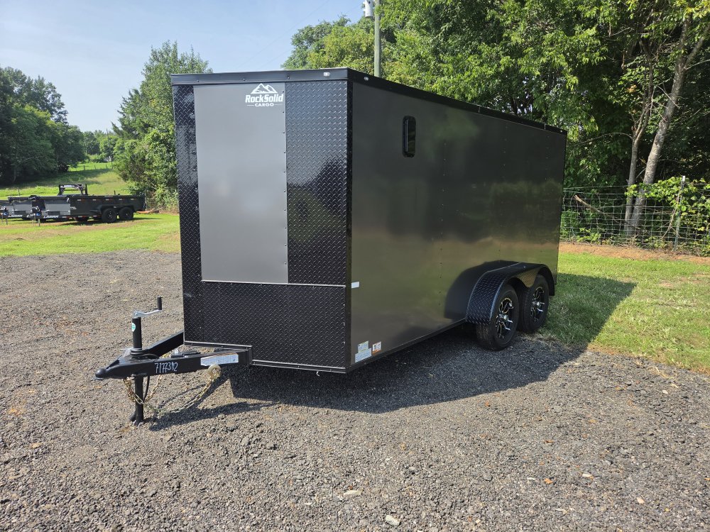 2026 Rock Solid Cargo 7x14 7k Enclosed w/ Blackout Special Package, Polycore (.080) Upgrade and Semi