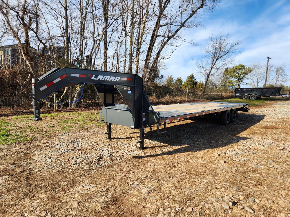 2026 Lamar 102X32 24K Gooseneck Deckover w/ Pierced I-Beam, Upgraded Tires, Winch Plate, Torque Tube
