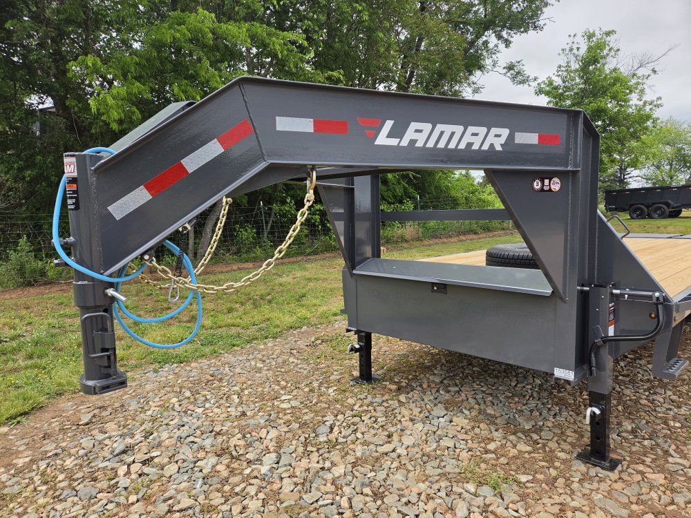 2026 Lamar Trailers 102x25 14k Gooseneck Deckover w/ Rhino Ramps