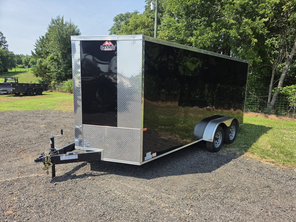 2026 Rock Solid Cargo 7x16 7k Enclosed w/ Polycore Upgrade and Semi-Screwless Upgrade