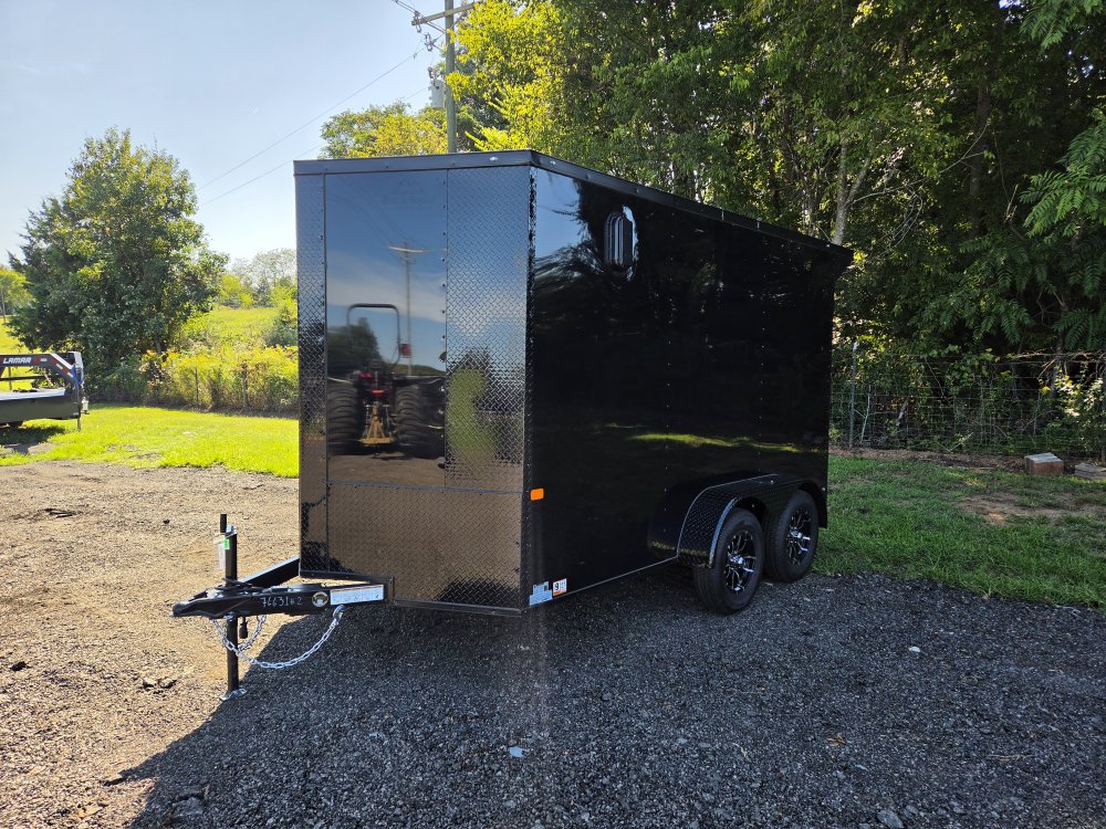 2027 Rock Solid Cargo 7x12 7k Enclosed w/ Blackout Package, 7' Interior, Rear Spoiler/Load Lights, P