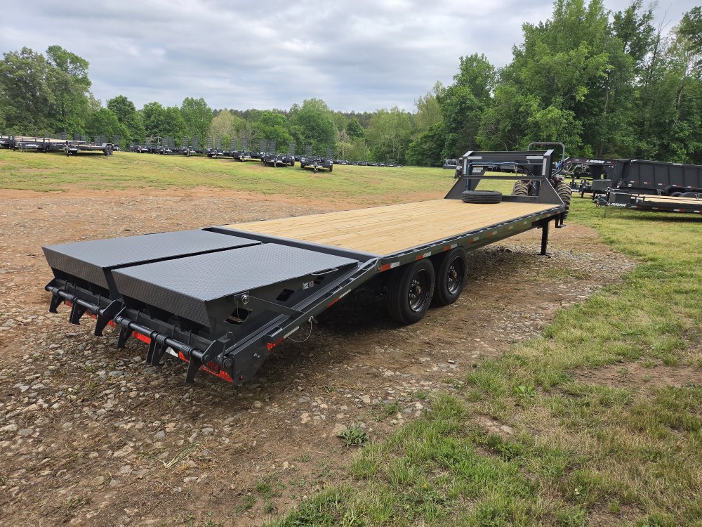 2026 Lamar 102x25 16k Gooseneck Deckover w/ Rhino Ramps
