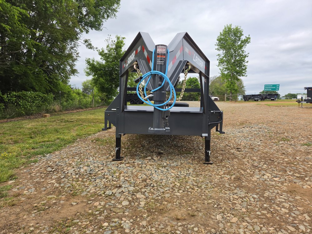 2026 Lamar 102x25 16k Gooseneck Deckover w/ Rhino Ramps