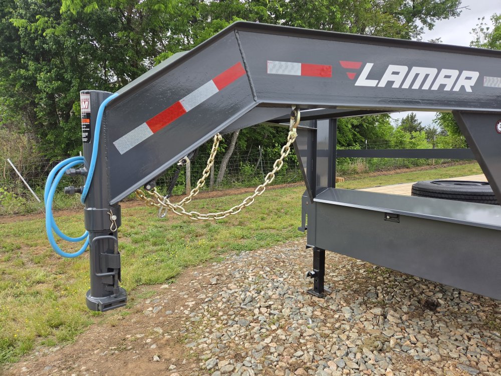 2026 Lamar 102x25 16k Gooseneck Deckover w/ Rhino Ramps