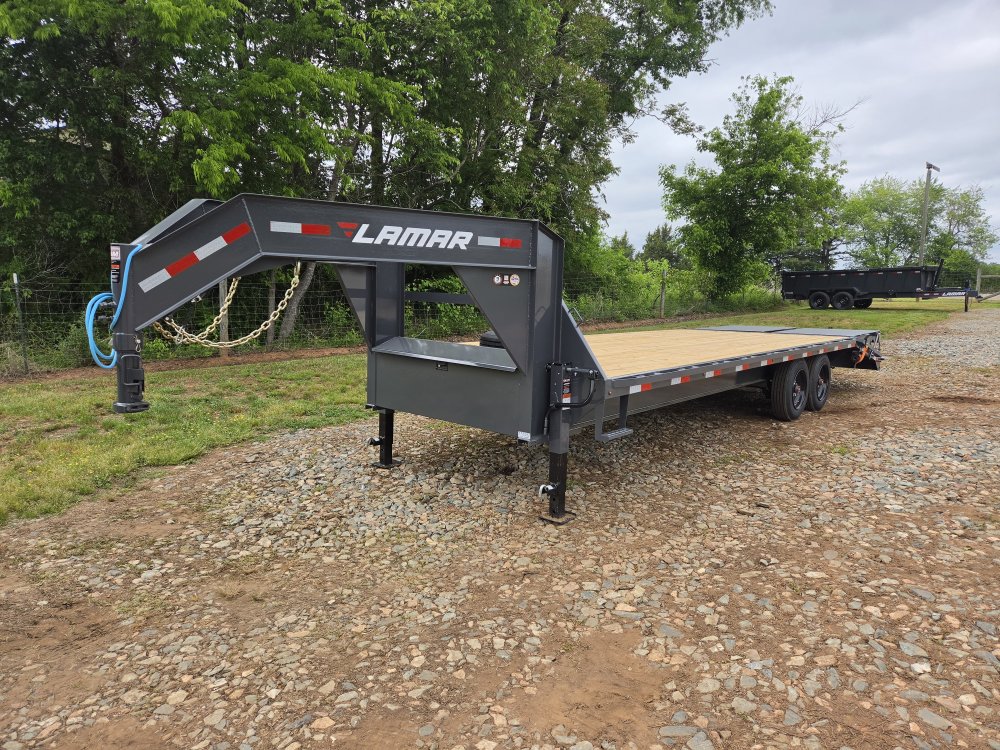 2026 Lamar 102x25 16k Gooseneck Deckover w/ Rhino Ramps