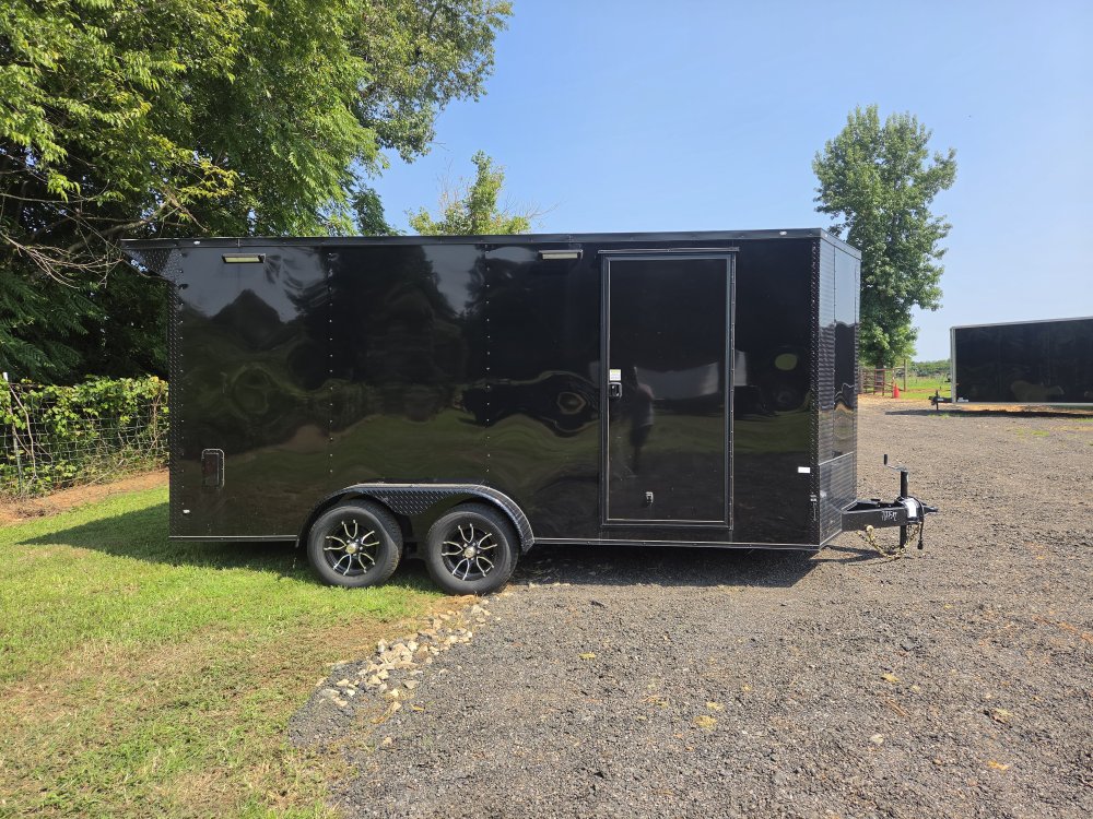 2026 Rock Solid Cargo 7x16 7k Enclosed w/ Blackout Special Package, 7' Interior Height, (.080) Polyc