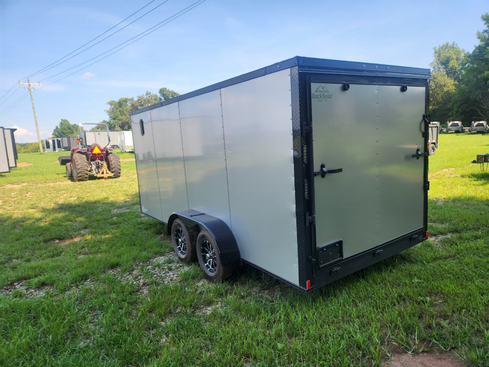 2025 Rock Solid Cargo 7x16 7k Enclosed w/ Blackout Special Package, (.080) Polycore Metal Upgrade an