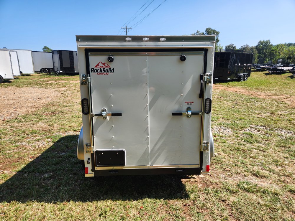 2026 Rock Solid Cargo 5x8 Single Axle Enclosed w/ Side Vents