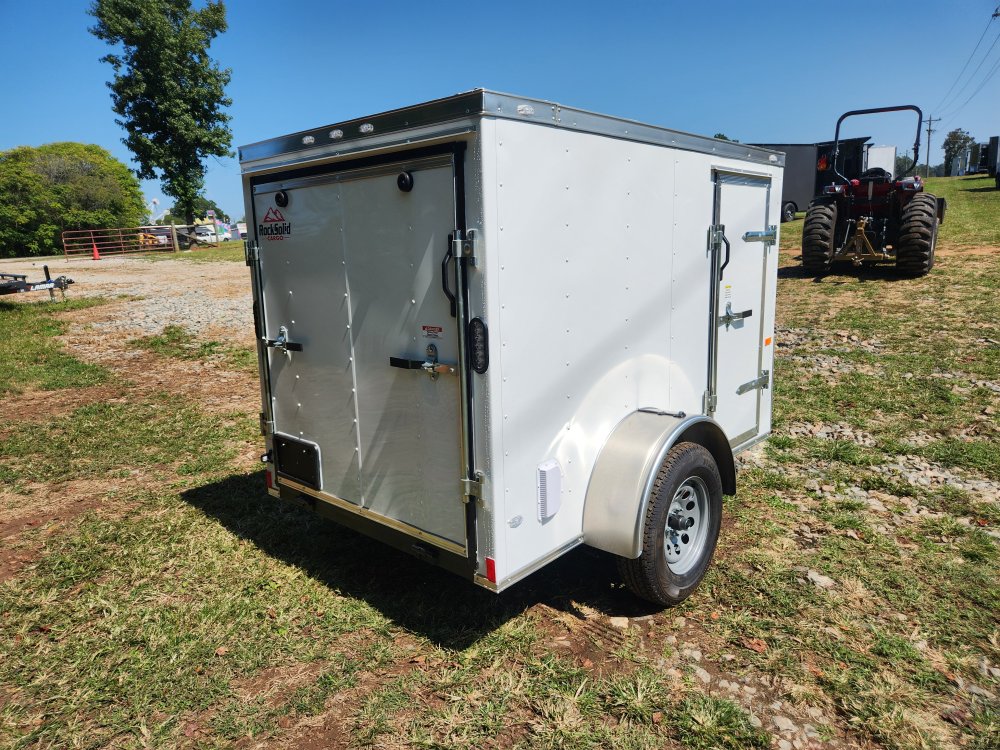 2026 Rock Solid Cargo 5x8 Single Axle Enclosed w/ Side Vents