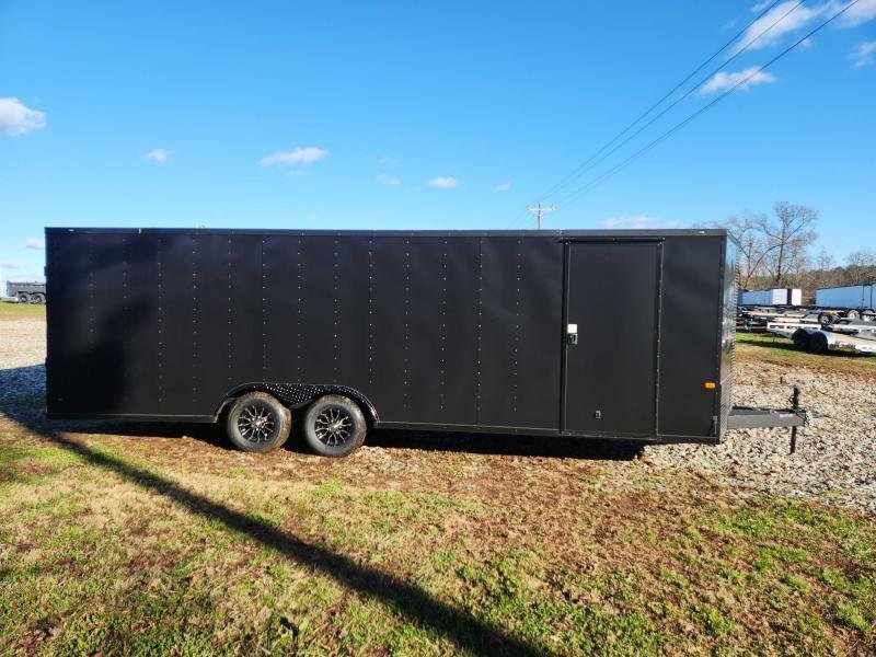 2025 Rock Solid Cargo 8.5x24 10k Enclosed w/ Blackout Special and Extended Tongue