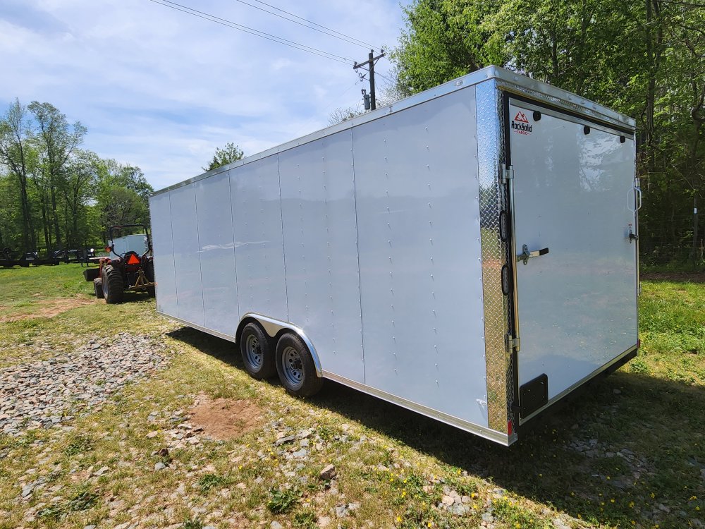 2025 Rock Solid Cargo 8.5x24 10k Enclosed w/ 7' Interior, Polycore Metal and Extended Tongue
