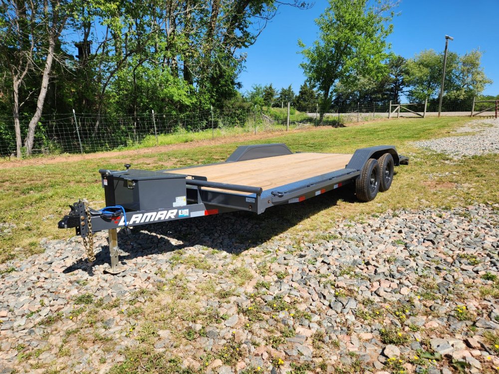 2026 Lamar Trailers 102x20 10k Car Hauler w/ Toolbox, Winch Plate and Drive-Over Fenders