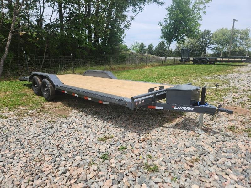 2026 Lamar Trailers 102X22 10K Car Hauler w/ Drive-Over Fenders, Toolbox, Winch Plate and Rear Suppo