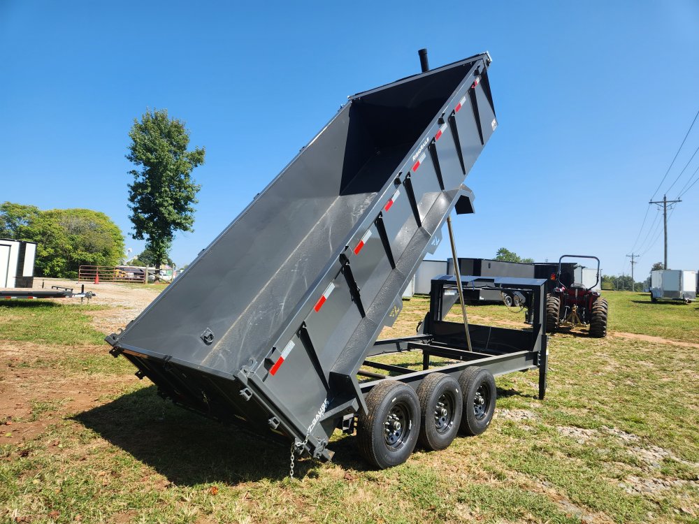 2026 Lamar Trailers 7x16 21k Gooseneck Telescopic Dump w/ 14 Ply Tires, Wireless Remote, 2 Batteries