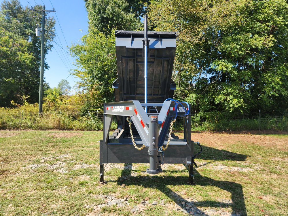 2026 Lamar Trailers 7x16 21k Gooseneck Telescopic Dump w/ 14 Ply Tires, Wireless Remote, 2 Batteries