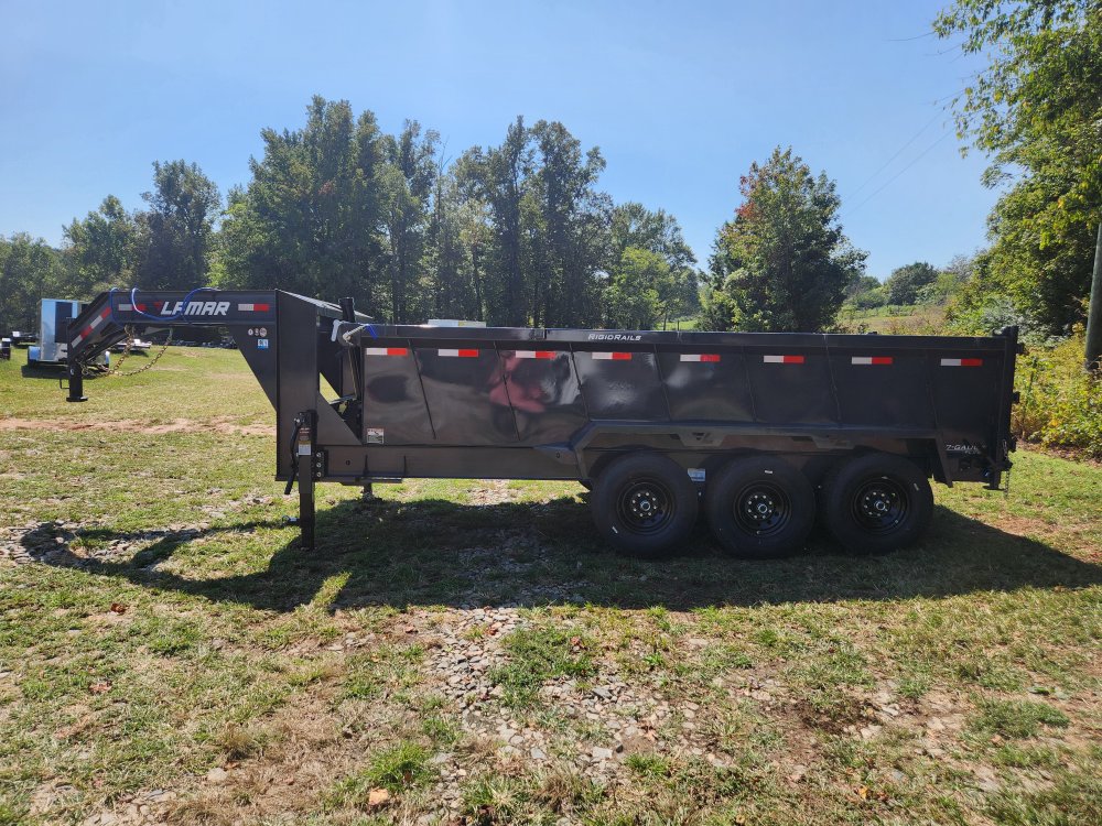 2026 Lamar Trailers 7x16 21k Gooseneck Telescopic Dump w/ 14 Ply Tires, Wireless Remote, 2 Batteries