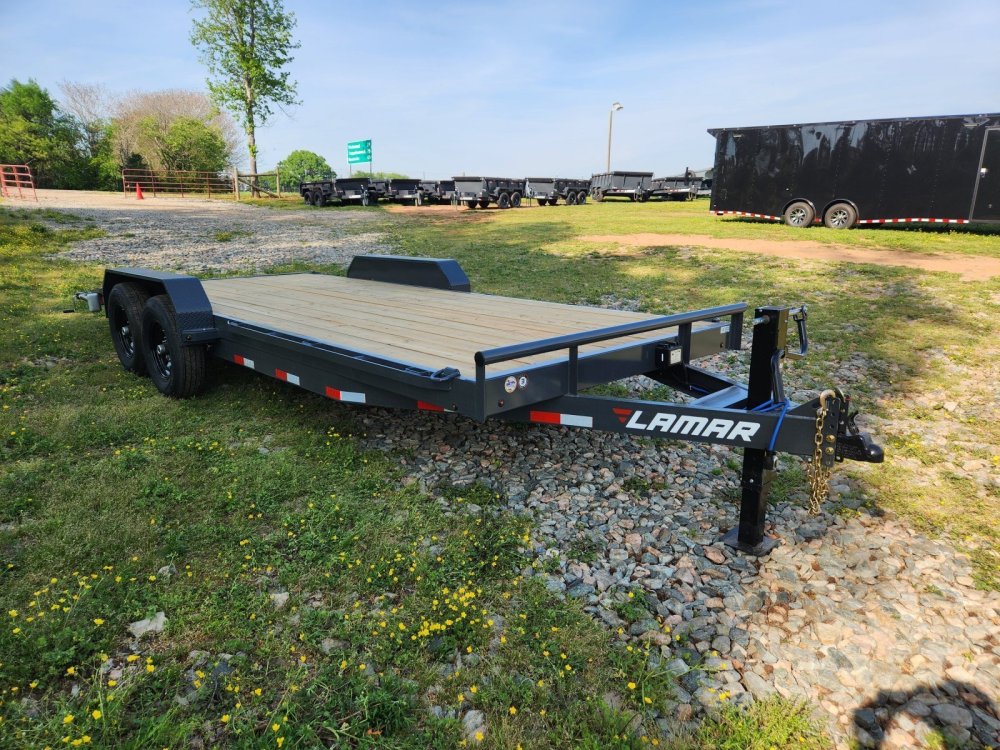 2027 Lamar 83x20 14k Equipment Hauler w/ Slide-In Ramps and Rear Support Jacks