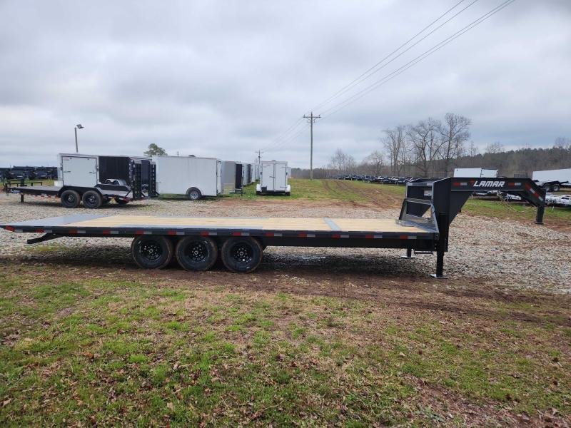 2026 Lamar 102x26 21k Gooseneck Deckover Tilt w/ Hydraulic Jacks, Upgraded Tires, Winch Plate, Solar