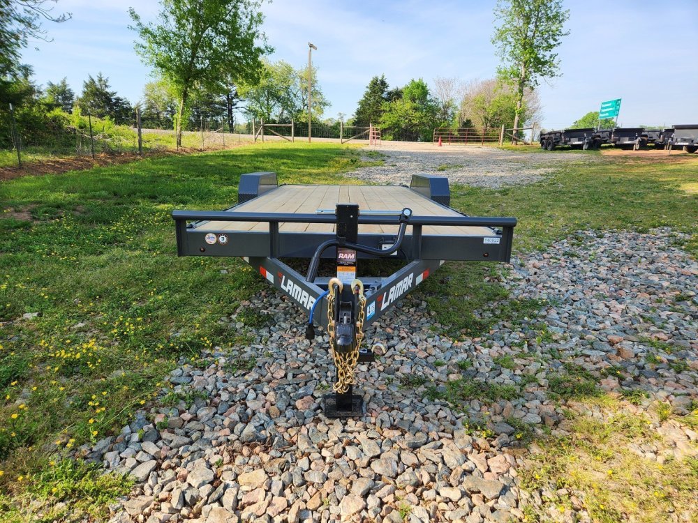 2027 Lamar 83x20 14k Equipment Hauler w/ Slide-In Ramps and Rear Support Jacks