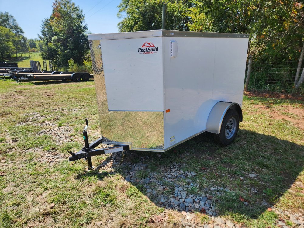 2026 Rock Solid Cargo 5x8 Single Axle Enclosed w/ Side Vents