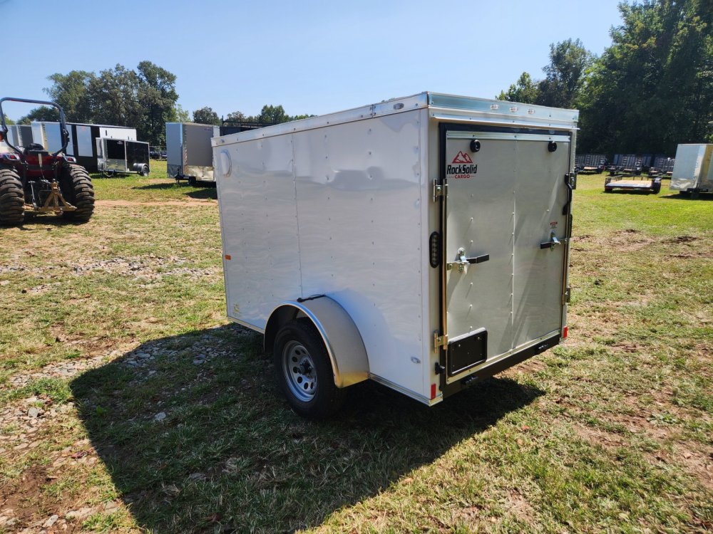 2026 Rock Solid Cargo 5x8 Single Axle Enclosed w/ Side Vents