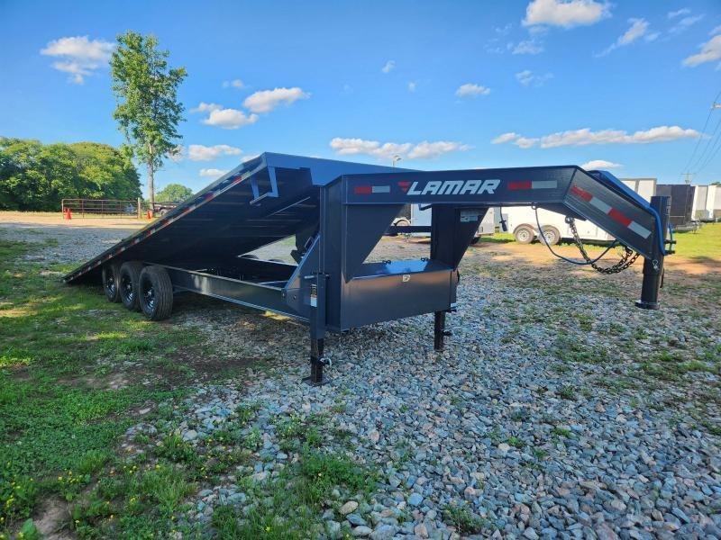 2026 Lamar Trailers 102x26 21k Gooseneck Deckover Tilt w/ Side-Mount Toolbox, Upgraded Tires, 6 D Ri