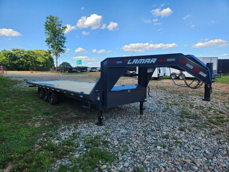 2026 Lamar Trailers 102x26 21k Gooseneck Deckover Tilt w/ Side-Mount Toolbox, Upgraded Tires, 6 D Ri