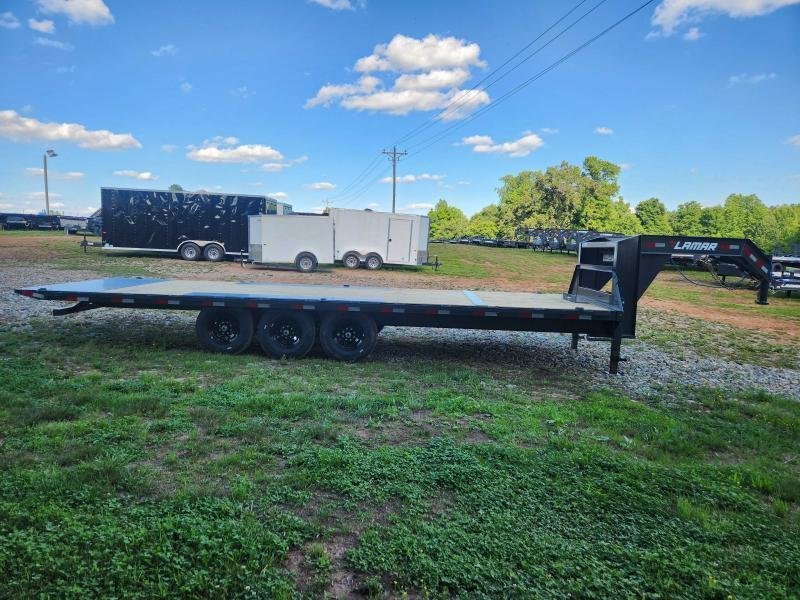 2026 Lamar Trailers 102x26 21k Gooseneck Deckover Tilt w/ Side-Mount Toolbox, Upgraded Tires, 6 D Ri