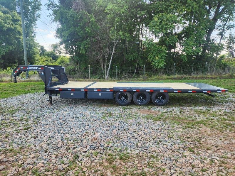 2026 Lamar Trailers 102x26 21k Gooseneck Deckover Tilt w/ Side-Mount Toolbox, Upgraded Tires, 6 D Ri