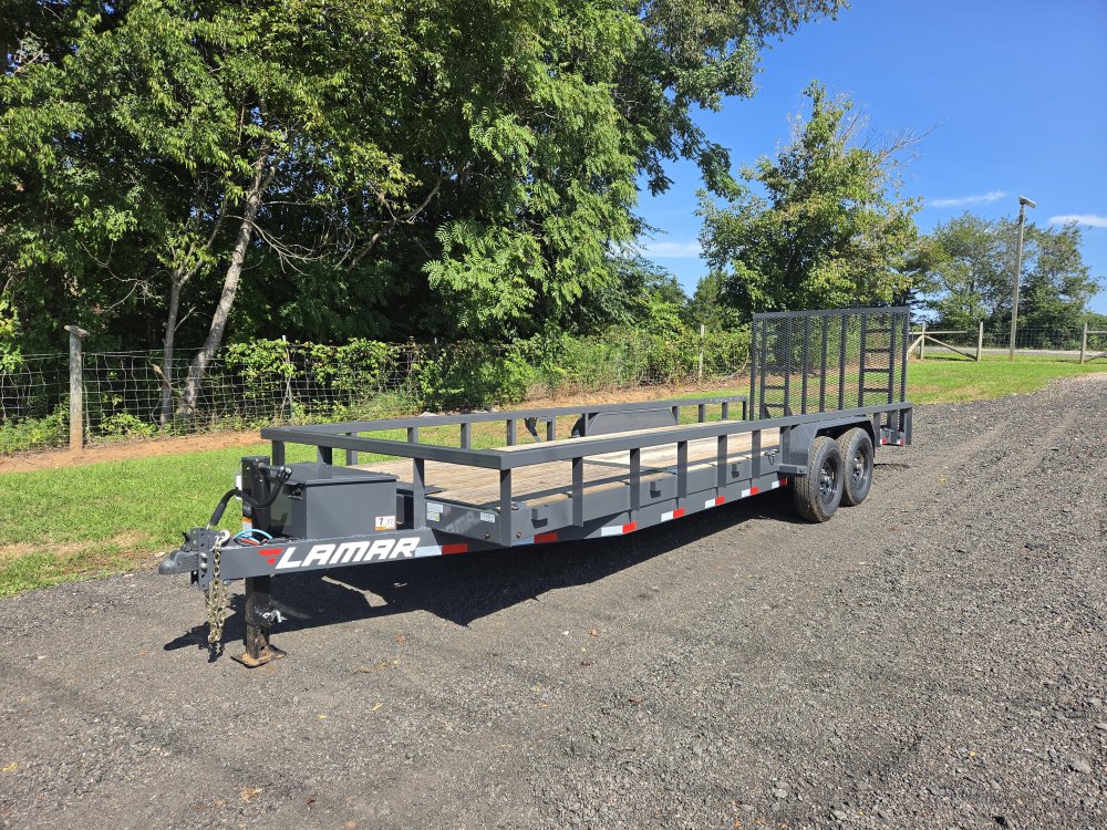 2027 Lamar 83x24 14k Utility w/ Tool Box, 5' HD Gate and Winch Plate