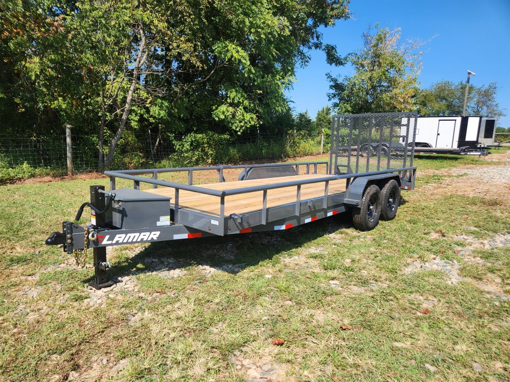 2026 Lamar Trailers 83x20 14k Utility w/ Toolbox and 5' HD Gate