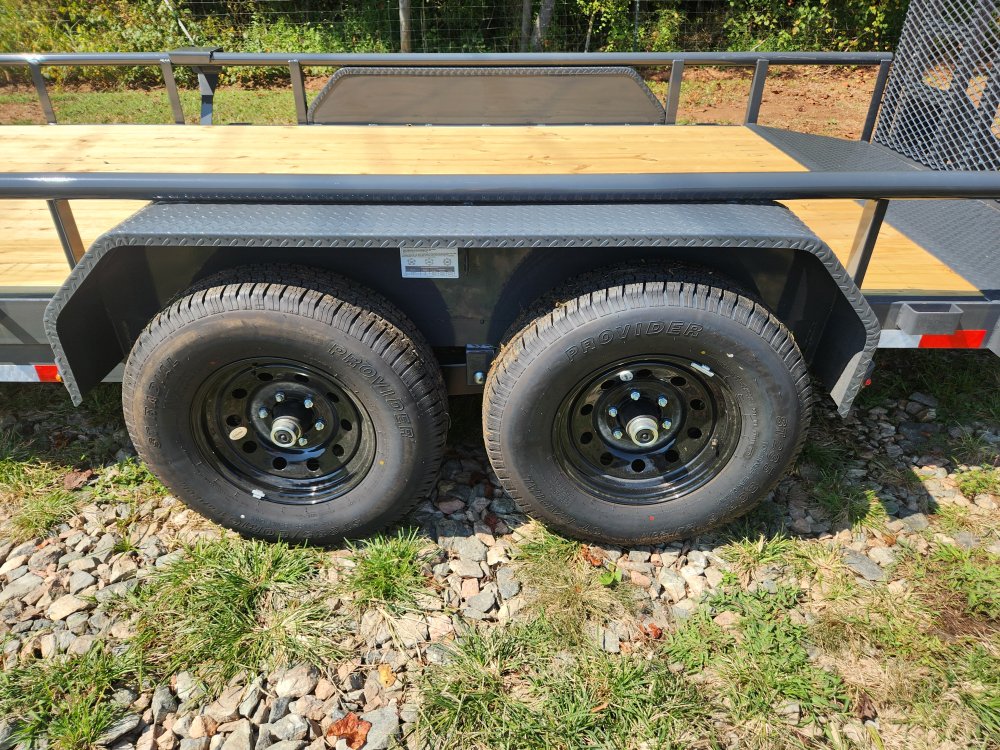 2026 Lamar 83x16 10k Utility w/ Toolbox, Pipe Top Rail and 5' HD Gate