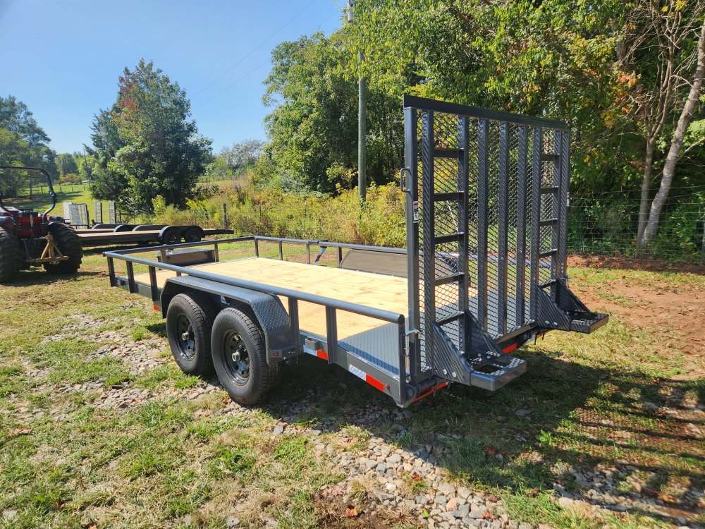 2026 Lamar 83x16 10k Utility w/ Toolbox, Pipe Top Rail and 5' HD Gate