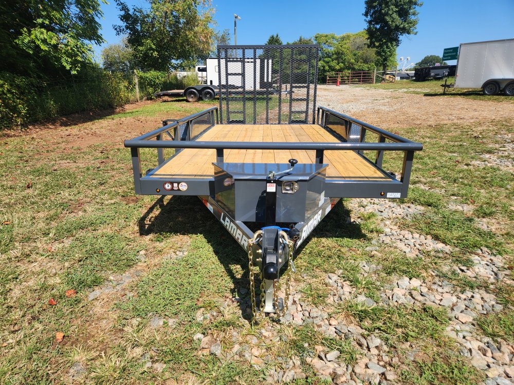 2026 Lamar 83x16 10k Utility w/ Toolbox, Pipe Top Rail and 5' HD Gate