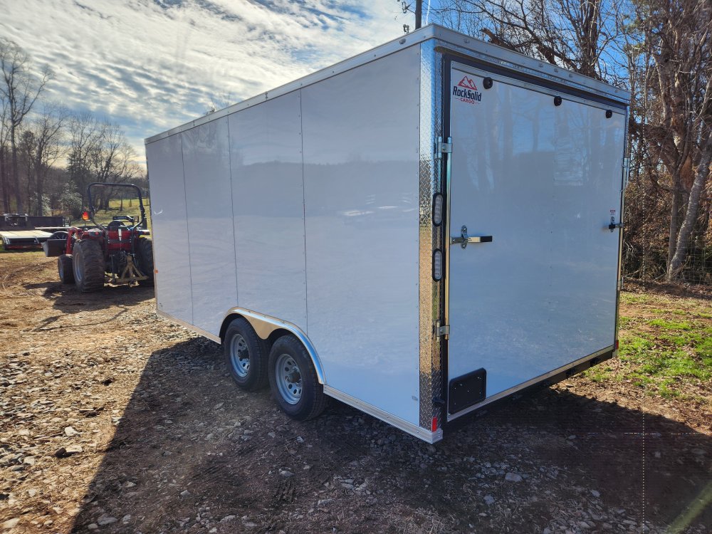 2026 Rock Solid 8.5x16 10k Enclosed w/ Polycore Metal Upgrade, Extended Tongue and 7' Interior